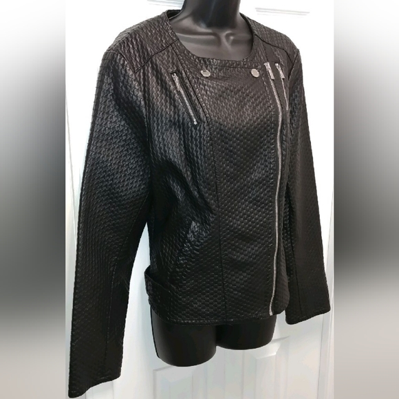 Karl Lagerfeld quilted moto jacket - Picture 4 of 10